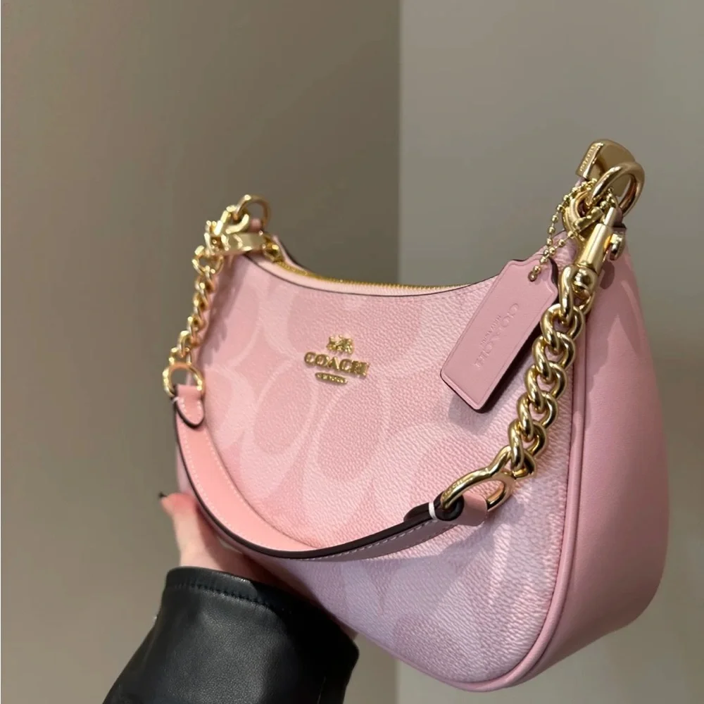 ‼️last 1‼️NWT！COACH TERI SHOULDER BAG IN SIGNATURE CANVAS（COACH CAL51） - Picture 2 of 9